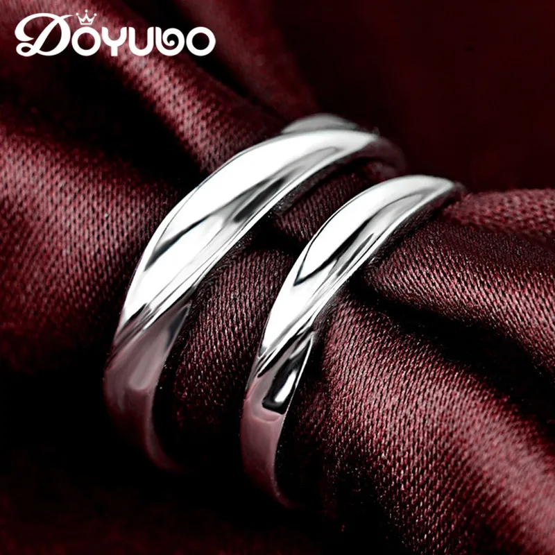 DOYUBO New Lovers' 925 Sterling Silver Rings For Men & Women Simple Design 100% Solid Silver Couples Rings Fine Jewelry VB045
DOYUBO New Lovers' 925 Sterling Silver Rings For Men & Women Simple Design 100% Solid Silver Couples Rings Fine Jewelry VB045