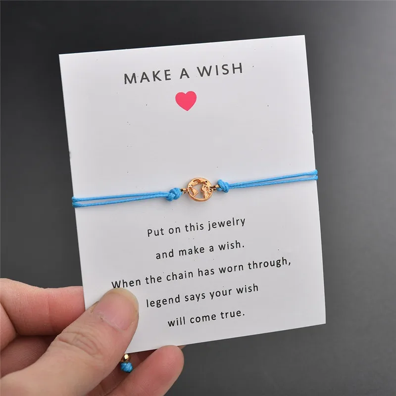 JEAE AITOTO 2019 NEW Make A Wish card adjustable bracelet gold color pendant romantic 7 colors rope chain Bracelet women
JEAE AITOTO 2019 NEW Make A Wish card adjustable bracelet gold color pendant romantic 7 colors rope chain Bracelet women