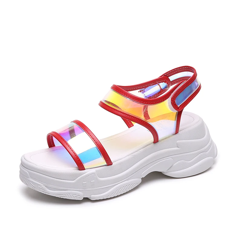Shoes Woman Sandals Summer High Heel PVC Color Transparent Sandals Women's Shoes Wedge Thick Bottom Lady Shoes Slip on Sandals
Shoes Woman Sandals Summer High Heel PVC Color Transparent Sandals Women's Shoes Wedge Thick Bottom Lady Shoes Slip on Sandals