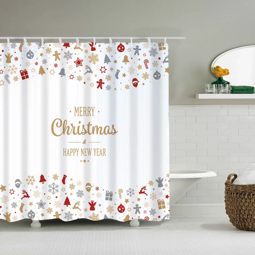 Christmas Pattern Shower Curtain Christmas Waterproof Polyester Bathroom Shower Curtain Decor #25
Christmas Pattern Shower Curtain Christmas Waterproof Polyester Bathroom Shower Curtain Decor #25