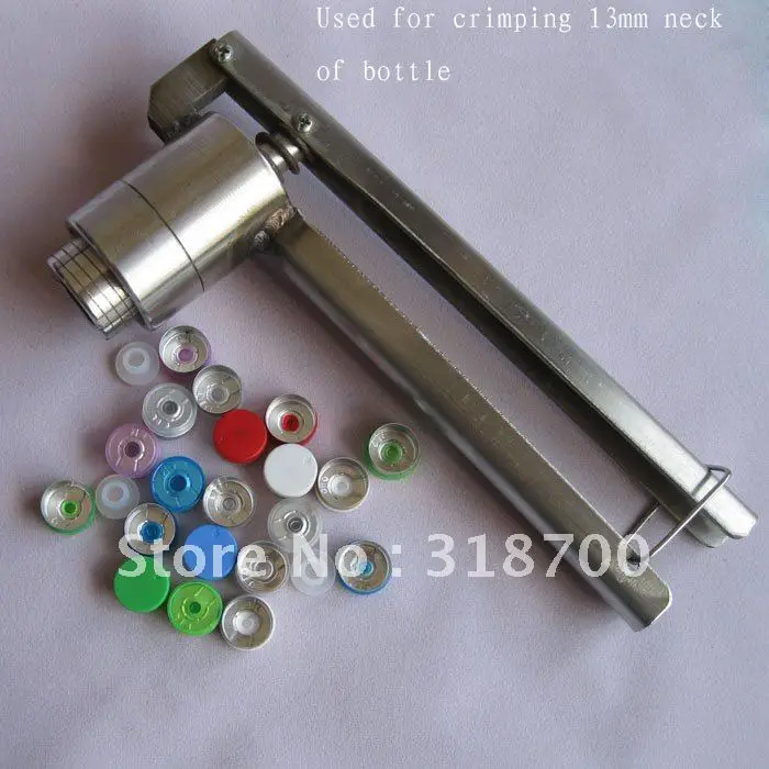 1pcs 13mm stainless steel vial hand crimper tool for aluminum-plastic cap sealing
1pcs 13mm stainless steel vial hand crimper tool for aluminum-plastic cap sealing