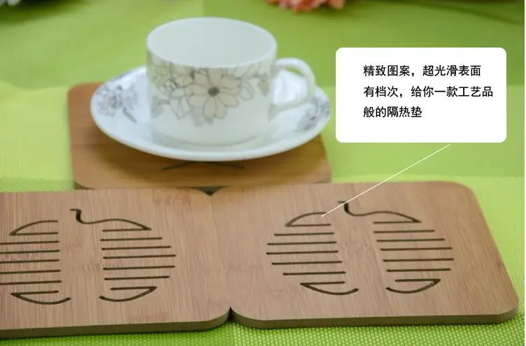 Home Furnishing daily-use bamboo bamboo square coasters pad creative kitchen hollow anti scald bowl pad insulation pad spot
Home Furnishing daily-use bamboo bamboo square coasters pad creative kitchen hollow anti scald bowl pad insulation pad spot