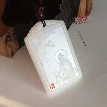 Koraba Fine Jewelry Pure Hand Carved Natural White Jade Buddhism Sakyamuni Amulet Pendant Pendant Necklace Free Shipping
Koraba Fine Jewelry Pure Hand Carved Natural White Jade Buddhism Sakyamuni Amulet Pendant Pendant Necklace Free Shipping