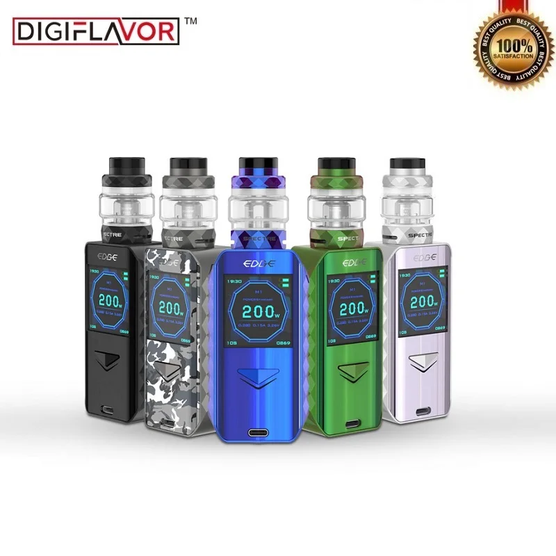 Original Digiflavor Edge Kit 200W Box Mod with 5.5ml Specter Vape Tank E-cigarette Kits Powered By Dual 18650 Battery Vs Aegis
Original Digiflavor Edge Kit 200W Box Mod with 5.5ml Specter Vape Tank E-cigarette Kits Powered By Dual 18650 Battery Vs Aegis