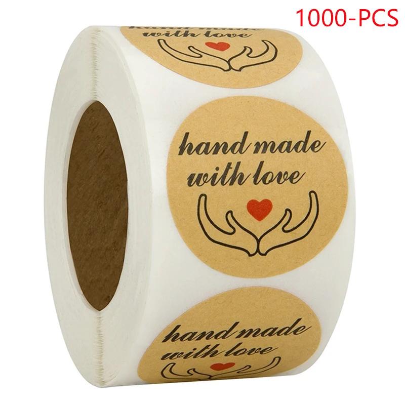 1000pcs/Roll Handmade with Love Stickers Round Kraft Natural Seal labels for Baking Cake DIY Gift Craft Party Wedding Decoration
1000pcs/Roll Handmade with Love Stickers Round Kraft Natural Seal labels for Baking Cake DIY Gift Craft Party Wedding Decoration