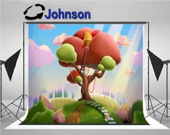 Tree House Hill Cartoon clouds light photo backdrop Vinyl cloth High quality Computer print wall photo studio background
Tree House Hill Cartoon clouds light photo backdrop Vinyl cloth High quality Computer print wall photo studio background