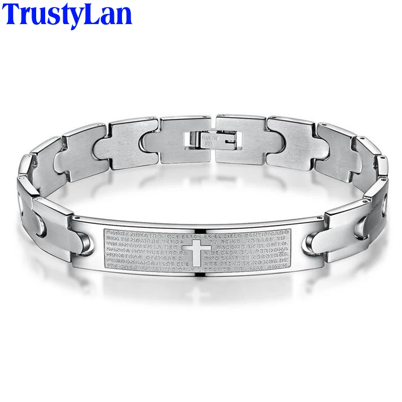 TrustyLan Sales Promotion Fashion Stainless Steel Bracelet Men 210MM Long 10MM Wide Men's Prayer Bracelets & Bangles Jewelry
TrustyLan Sales Promotion Fashion Stainless Steel Bracelet Men 210MM Long 10MM Wide Men's Prayer Bracelets & Bangles Jewelry