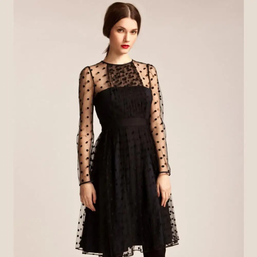 Free Shipping Elegant velvet gauze long-sleeve o-neck british style double layer high waist one-piece dress
Free Shipping Elegant velvet gauze long-sleeve o-neck british style double layer high waist one-piece dress