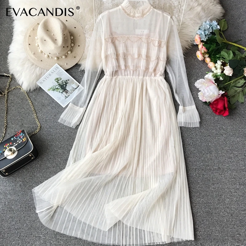 White Ruffle Dress Long Sleeve Beading Backless Pleated Elegant Pink Korean Mesh Plus Size Midi Summer Party Dress Women Vestido
White Ruffle Dress Long Sleeve Beading Backless Pleated Elegant Pink Korean Mesh Plus Size Midi Summer Party Dress Women Vestido