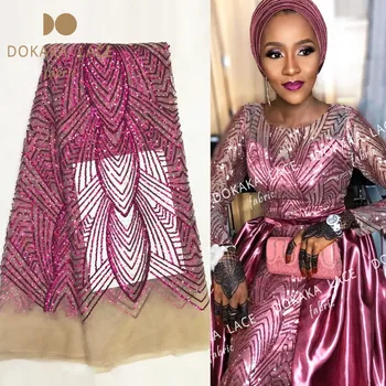 African Nigeria Sequins Stones Mesh Lace Fabric Geometric Patterns Embroidered Guipure Sequined Tulle Net Wedding Laces Fabrics
African Nigeria Sequins Stones Mesh Lace Fabric Geometric Patterns Embroidered Guipure Sequined Tulle Net Wedding Laces Fabrics