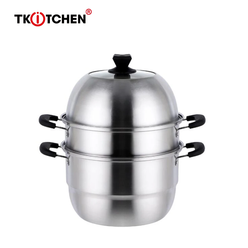 Double Boilers Steamer Pot Multi-function Stainless Steel Steaming Pot Three-layer Steam Pot 28 CM soup stockpot pots ZG25
Double Boilers Steamer Pot Multi-function Stainless Steel Steaming Pot Three-layer Steam Pot 28 CM soup stockpot pots ZG25