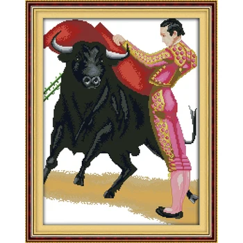 Joy Sunday Spanish Bullfighter Chinese Cross Stitch Kits Ecological Cotton Stamped Printed 11CT DIY Wedding Decoration For Home
Joy Sunday Spanish Bullfighter Chinese Cross Stitch Kits Ecological Cotton Stamped Printed 11CT DIY Wedding Decoration For Home