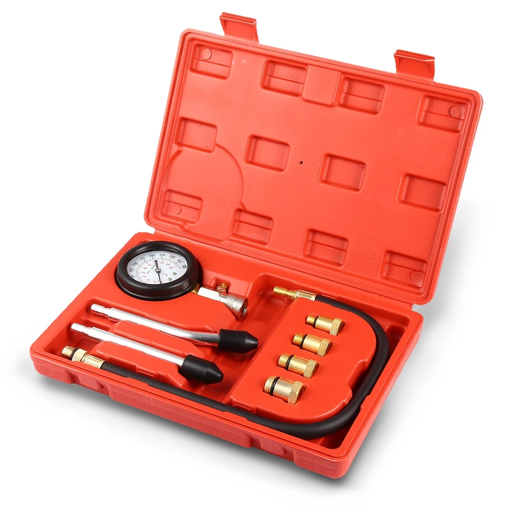 M10 M12 M14 M18 Thread Dual-use Compression Tester PSI Motor Auto Petrol Gas Engine Cylinder Compression Gauge Tester Tool Set
M10 M12 M14 M18 Thread Dual-use Compression Tester PSI Motor Auto Petrol Gas Engine Cylinder Compression Gauge Tester Tool Set
