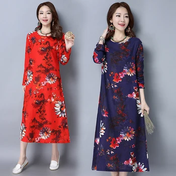 New Autumn and Winter Traditional Easy Long sleeves Cotton and Linen Woman National Wind Costume Printing Dress NY1881818
New Autumn and Winter Traditional Easy Long sleeves Cotton and Linen Woman National Wind Costume Printing Dress NY1881818