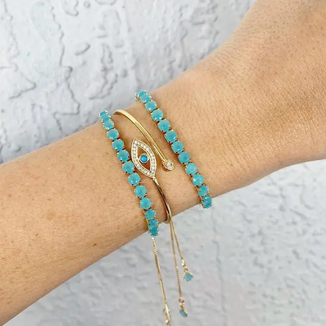 2019 TOP fashion Brand New Women delicate Cuff Bracelet Evil Eye Beads Crystal Adjustable Metal tiny CZ Open Bangle Jewelry Gift
2019 TOP fashion Brand New Women delicate Cuff Bracelet Evil Eye Beads Crystal Adjustable Metal tiny CZ Open Bangle Jewelry Gift