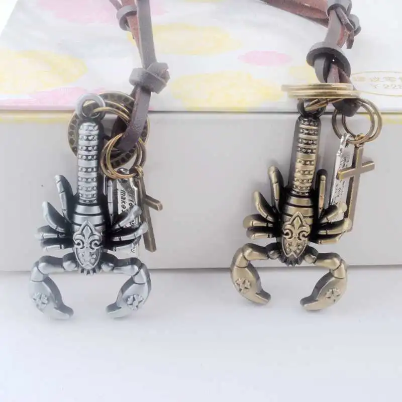 Vintage men genuine leather rope necklace Scorpion male leather cord necklace male pendant necklace male Jewelry accessories
Vintage men genuine leather rope necklace Scorpion male leather cord necklace male pendant necklace male Jewelry accessories