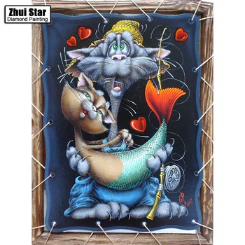 Zhui Star DIY diamond painting cross stitch Cartoon "Cat and mouse" home decoration full diamond mosaic 5D diamond embroidery
Zhui Star DIY diamond painting cross stitch Cartoon "Cat and mouse" home decoration full diamond mosaic 5D diamond embroidery