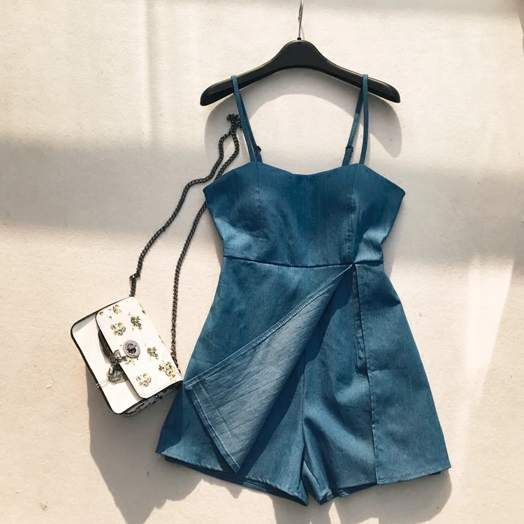 Summer Women Casual Brief Regular Denim Strap Cami Rompers Female Backless Playsuits Urban Ladies Short Overall Jumpsuit
Summer Women Casual Brief Regular Denim Strap Cami Rompers Female Backless Playsuits Urban Ladies Short Overall Jumpsuit