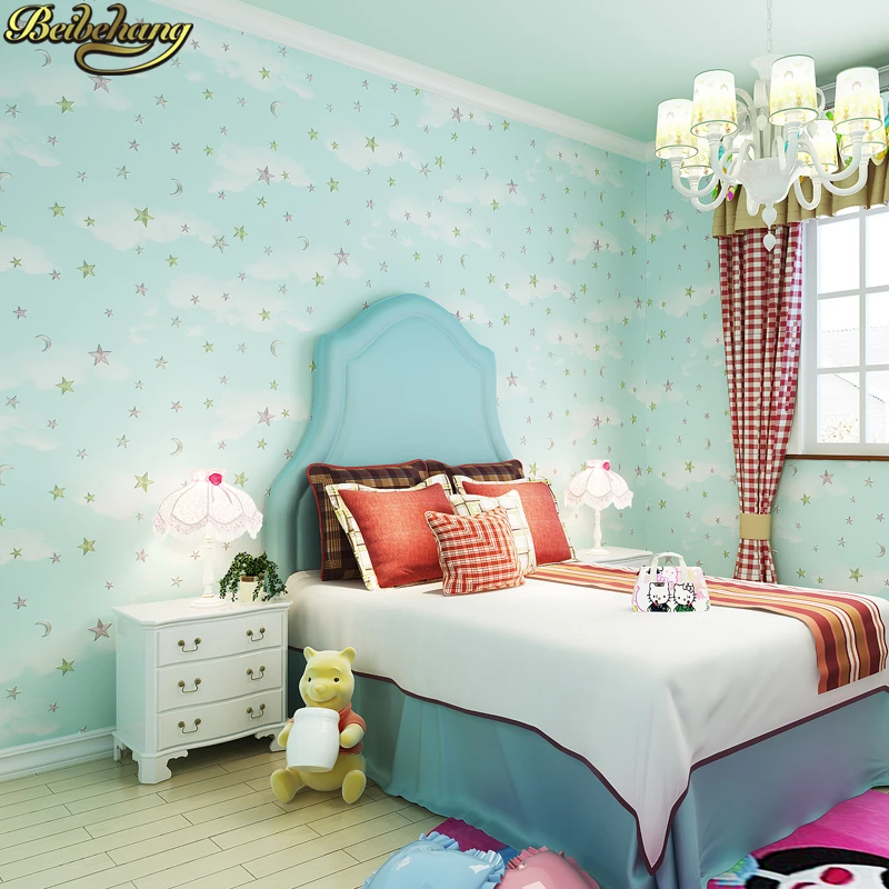 beibehang papel de parede 3d blue Star Moon wallpaper for kids room wall papers home decor Boys and girls living room decoration
beibehang papel de parede 3d blue Star Moon wallpaper for kids room wall papers home decor Boys and girls living room decoration