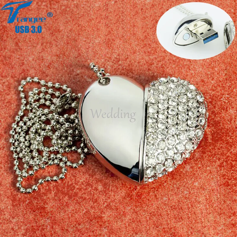 Trangee USB 3.0 Flash Drive Diamond Pendrive Heart-shape Jewelry 16GB 32GB 64GB USB Stick Pen Drive Free Logo Printing
Trangee USB 3.0 Flash Drive Diamond Pendrive Heart-shape Jewelry 16GB 32GB 64GB USB Stick Pen Drive Free Logo Printing