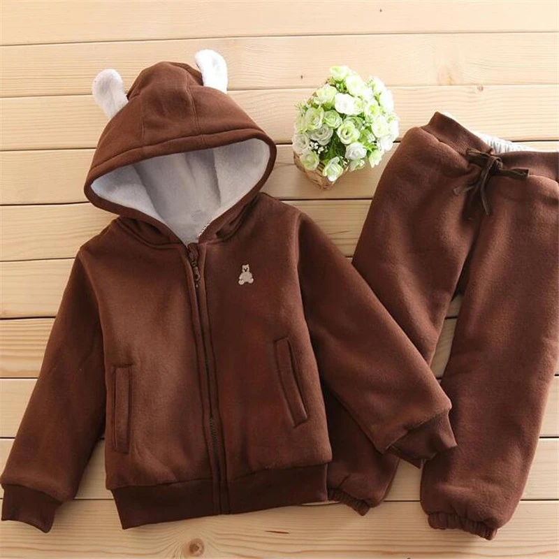 2018 Kid Autumn Winter Suit Lovely Bear Ears Zipper Toddler Hoodies Shirt+Pants Two Piece Long Sleeve Toddler Hoodie Set Brown
2018 Kid Autumn Winter Suit Lovely Bear Ears Zipper Toddler Hoodies Shirt+Pants Two Piece Long Sleeve Toddler Hoodie Set Brown