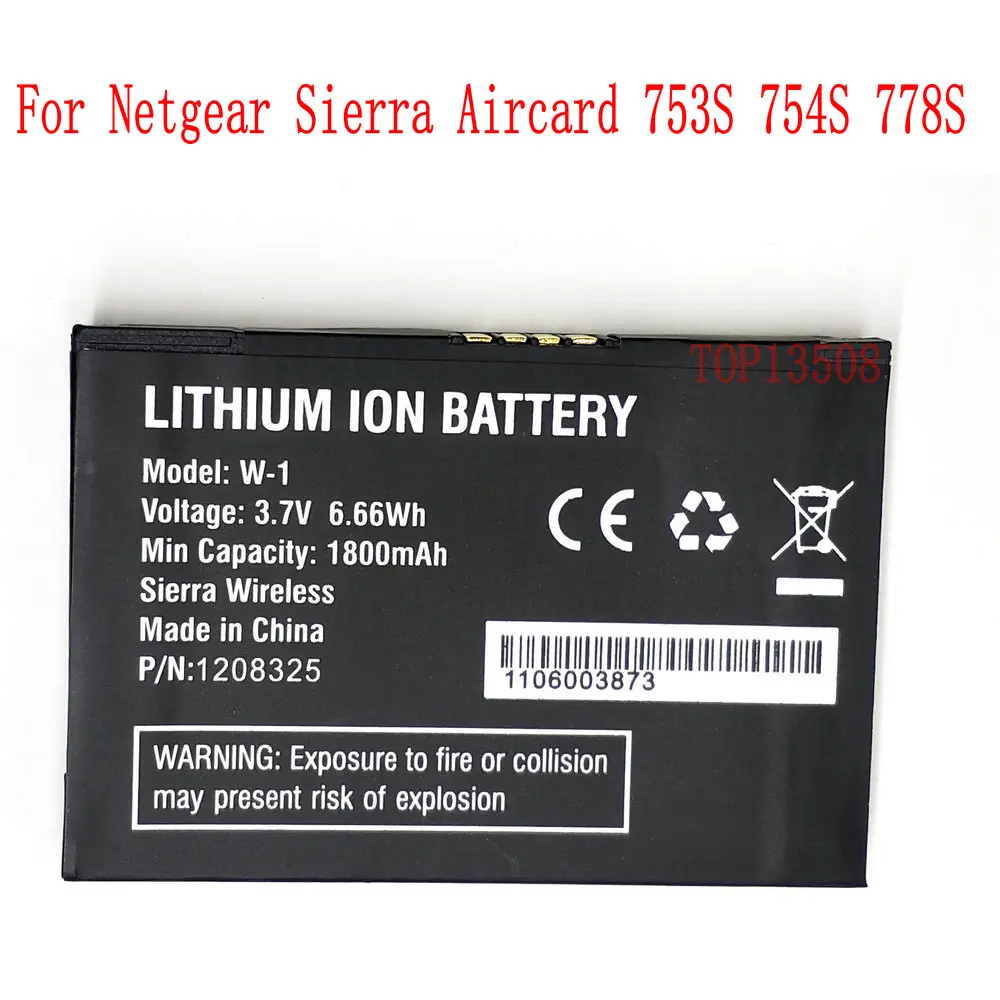 Original 3.7V 1800mAh W-1 Battery For Netgear Sierra Aircard 753S 754S 778S Wireless Router Rechargeable Batteries
Original 3.7V 1800mAh W-1 Battery For Netgear Sierra Aircard 753S 754S 778S Wireless Router Rechargeable Batteries