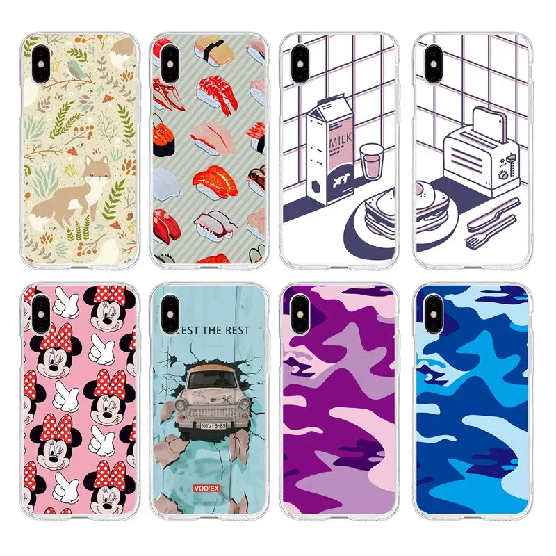 colorful car Minnie camouflage milk Sushi TPU Phone Case For iPhone 6 6S Plus 7 7Plus 8Plus iPhone X 5s 4s C161
colorful car Minnie camouflage milk Sushi TPU Phone Case For iPhone 6 6S Plus 7 7Plus 8Plus iPhone X 5s 4s C161