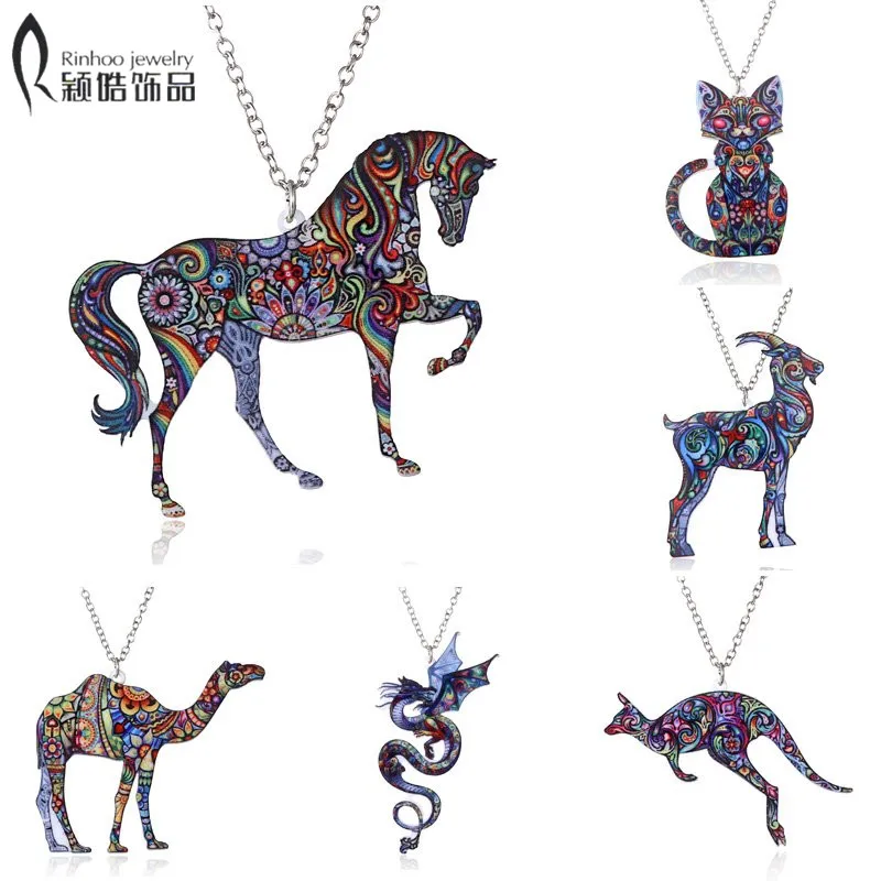 Acrylic Animal Necklace Pet Cat Dragon Pig Bird Wolf Horse Fish Dog Necklace Women Bohemia Jewelry Pendant Ethnic Long Necklace
Acrylic Animal Necklace Pet Cat Dragon Pig Bird Wolf Horse Fish Dog Necklace Women Bohemia Jewelry Pendant Ethnic Long Necklace