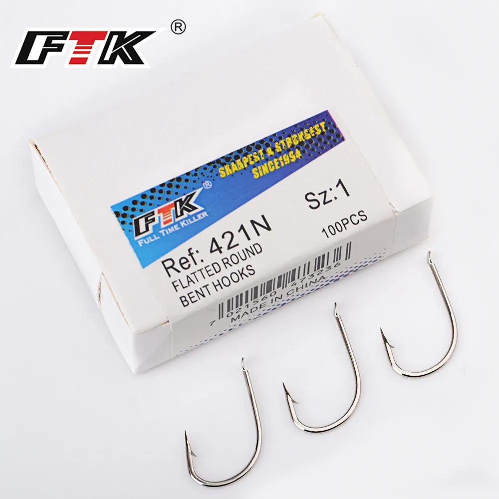 FTK new 421N 1#-8# 100Pcs/Lot Bent Hooks High Carbon Steel Fishing Hook Sea Hooks For Fishing Tackle
FTK new 421N 1#-8# 100Pcs/Lot Bent Hooks High Carbon Steel Fishing Hook Sea Hooks For Fishing Tackle