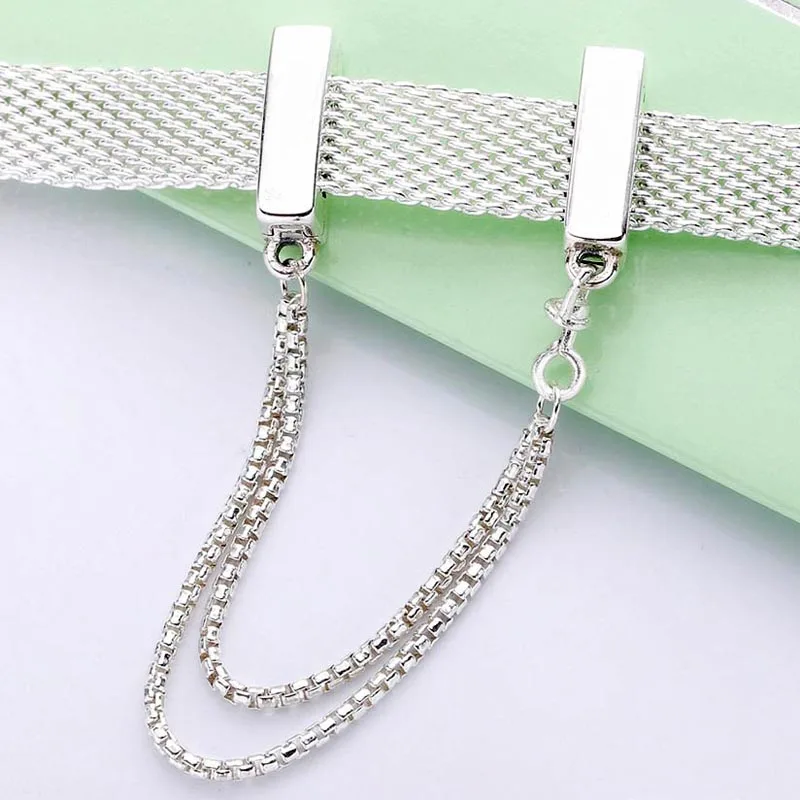 New 925 Sterling Silver Bead Charm Reflexions Safety Chain Clip Stopper Beads Fit Pandora Bracelet Bangle Diy Jewelry
New 925 Sterling Silver Bead Charm Reflexions Safety Chain Clip Stopper Beads Fit Pandora Bracelet Bangle Diy Jewelry
