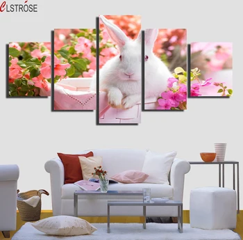 CLSTROSE Print Bunny Rabbit Easter Canvas Painting 5 Pieces Wall Art Home Decor For Living Room Painting On The Wall Unframed
CLSTROSE Print Bunny Rabbit Easter Canvas Painting 5 Pieces Wall Art Home Decor For Living Room Painting On The Wall Unframed