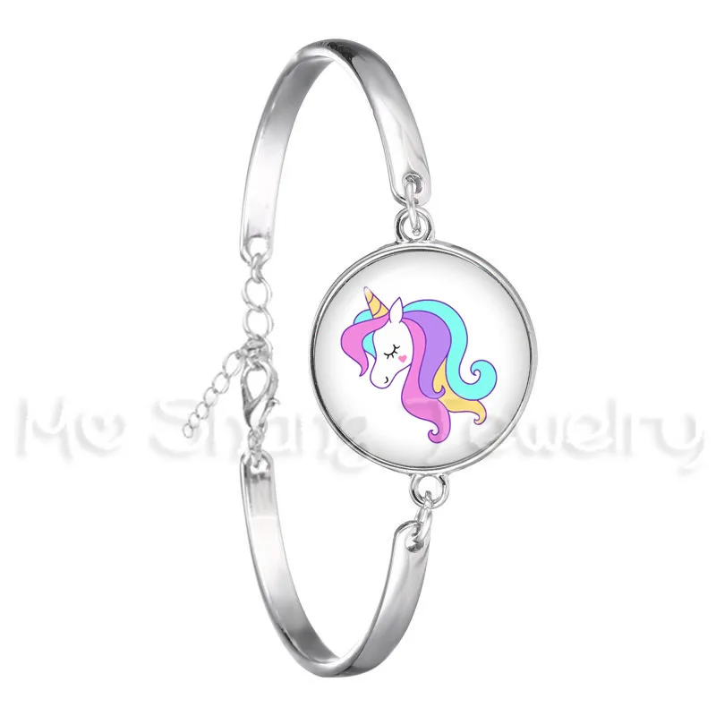 Cartoon Horse Unicorn Chain Bracelets Flower Charms Women Men Unisex Trendy Jewelry Lover's Christmas Party Gift | Украшения и