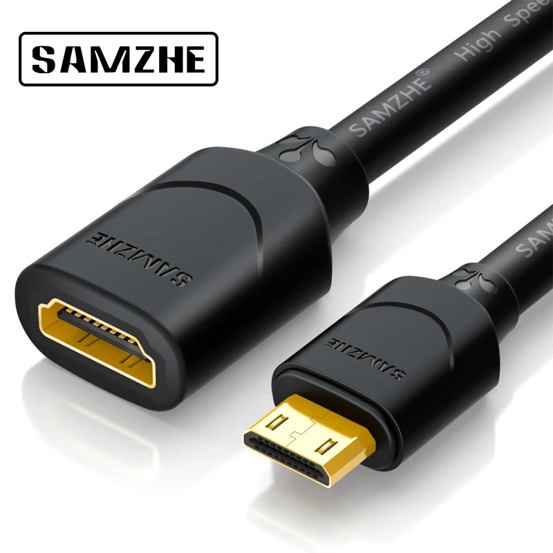 SAMZHE 1080P MiniHDMI to HDMI Female to Male 0.3m for Computer HDMI Extension to Laptop Camera Projector Data transmission
SAMZHE 1080P MiniHDMI to HDMI Female to Male 0.3m for Computer HDMI Extension to Laptop Camera Projector Data transmission
