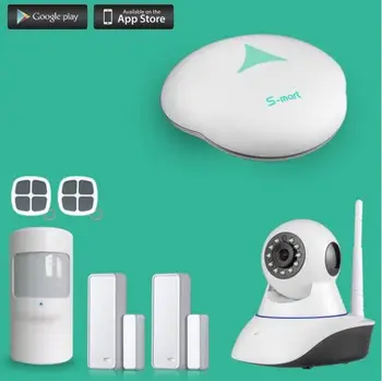 433MHZ GSM home burglar alarm GSM Alarm Systems work with IP cameras two-way audio alarm self checking GSM alarm kit
433MHZ GSM home burglar alarm GSM Alarm Systems work with IP cameras two-way audio alarm self checking GSM alarm kit