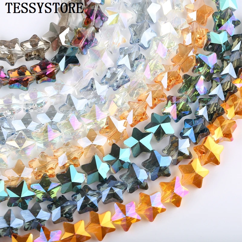20pcs 13mm Pentagram Shape Color Cut Faceted Crystal Beads Loose Spacer Glass Beads For Jewelry Making Bracelet Accessories
20pcs 13mm Pentagram Shape Color Cut Faceted Crystal Beads Loose Spacer Glass Beads For Jewelry Making Bracelet Accessories