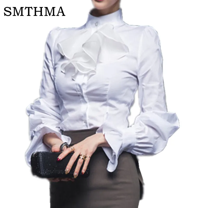 SMTHMA Newest Fashion camisetas mujer 2019 Runway Designer Shirt Women's Lantern Sleeve Lotus leaf Blouse Shirt
SMTHMA Newest Fashion camisetas mujer 2019 Runway Designer Shirt Women's Lantern Sleeve Lotus leaf Blouse Shirt