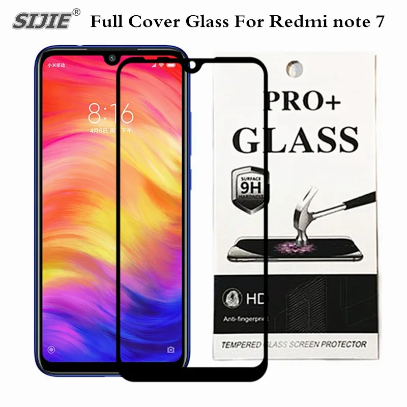 

9H Tempered Glass For Xiaomi Redmi Note 7 full Screen Protector smartphone Original note7 4GB 64GB toughened retail package