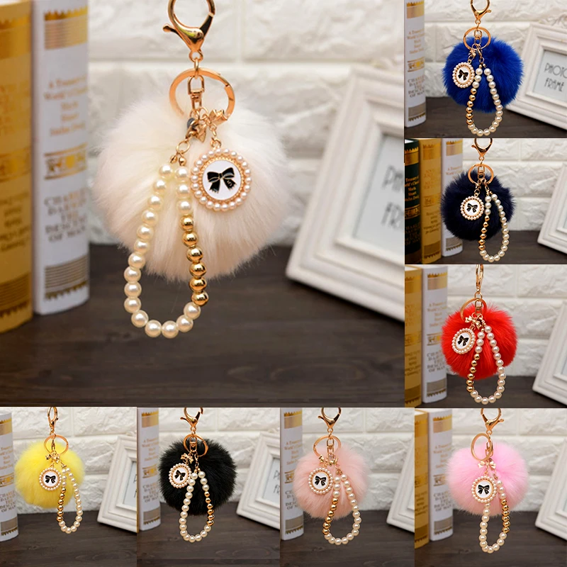 SALE Lady Popular Charming Soft Fur Keychain Fluffy Ball Keyring Pearl Beads Pendant Handbag Key Chain Pom Gift
SALE Lady Popular Charming Soft Fur Keychain Fluffy Ball Keyring Pearl Beads Pendant Handbag Key Chain Pom Gift