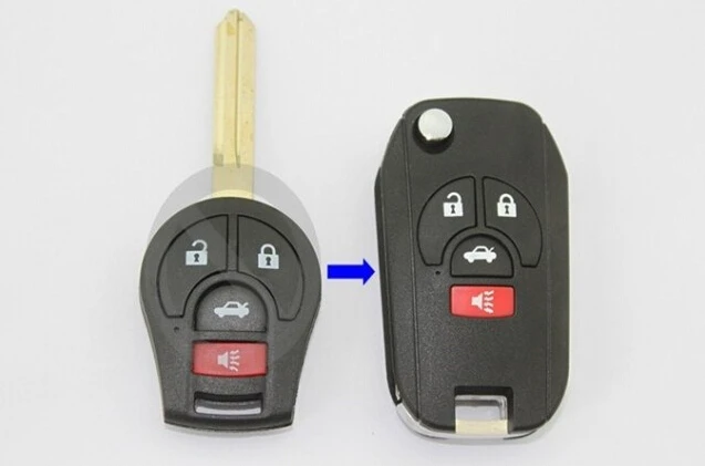 4 Buttons Replacement Modified Flip Folding Remote Key Shell Case For Nissan Sunny March Tiida New Sylphy Fob Key Blank Cover
4 Buttons Replacement Modified Flip Folding Remote Key Shell Case For Nissan Sunny March Tiida New Sylphy Fob Key Blank Cover