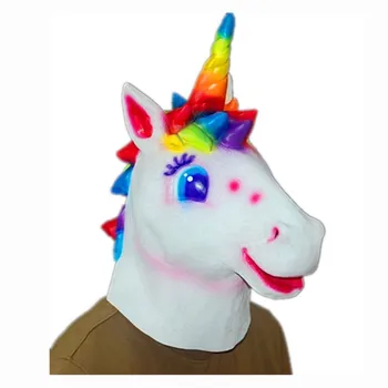 Halloween Cosplay Multicolor Unicorn Horse Full Head Mask Adult Latex Masks Funny Masquerade Party Prop
Halloween Cosplay Multicolor Unicorn Horse Full Head Mask Adult Latex Masks Funny Masquerade Party Prop