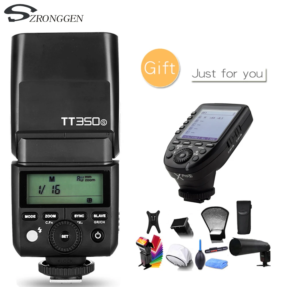 Godox TT350S GN36 2.4G TTL HSS Mini Flash Speedlite + XPro-S Flash Transmitter Trigger Kit for Sony Mirrorless Camera
Godox TT350S GN36 2.4G TTL HSS Mini Flash Speedlite + XPro-S Flash Transmitter Trigger Kit for Sony Mirrorless Camera