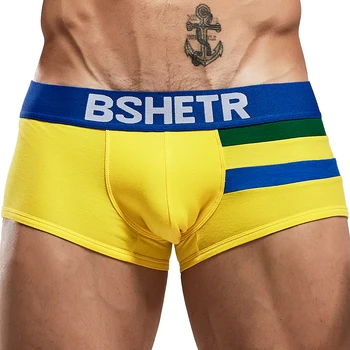 New Male Underwear BSHETR Brand Douole stripes match Trunks Gay Cotton Boxer shorts Popular style Sexy Men Panties soft boxers
New Male Underwear BSHETR Brand Douole stripes match Trunks Gay Cotton Boxer shorts Popular style Sexy Men Panties soft boxers