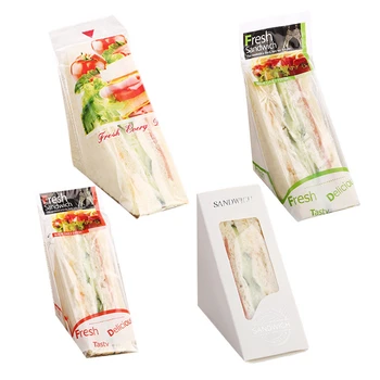 

Disposable OPP Sandwich Case Cover Trilateral Cake Packing Bag Cookies Bag Bread Bakery Restaurant Shop Package Tools 50/100pcs