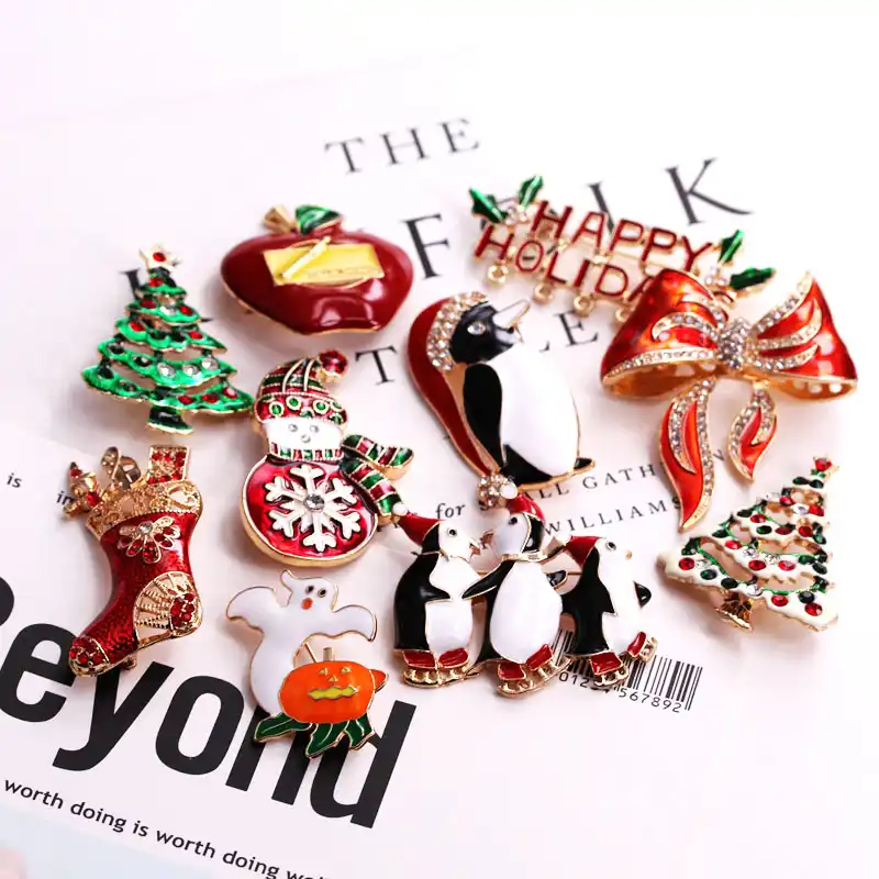 penguin for women rhinestone enamel brooch new year christmas