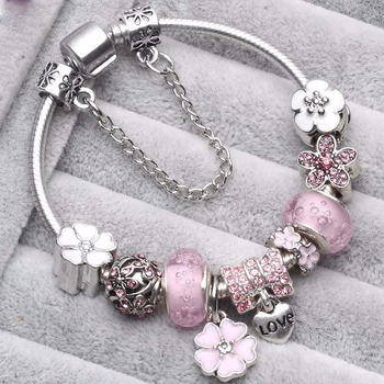 TOGORY New Fashion Grystal & Glass Sunflower Dangles Charm Bracelet Fit Snake Chain DIY Fine Bracelet for Women Jewelry Gift
TOGORY New Fashion Grystal & Glass Sunflower Dangles Charm Bracelet Fit Snake Chain DIY Fine Bracelet for Women Jewelry Gift