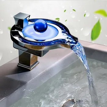 Color Changing LED Waterfall Tap For Bathroom Sink Faucet Torneira Para De Banheiro 
Color Changing LED Waterfall Tap For Bathroom Sink Faucet Torneira Para De Banheiro