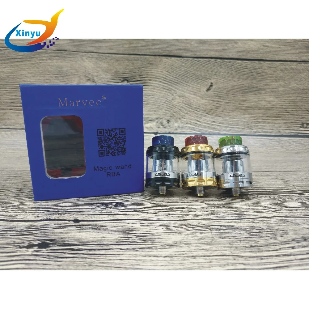 Original Magic wand RTA 2ml Rebuildable Capacity Tank Atomizer 24mm Diameter For Electronic Cigarette Box Mod Hookah Vaporizer
Original Magic wand RTA 2ml Rebuildable Capacity Tank Atomizer 24mm Diameter For Electronic Cigarette Box Mod Hookah Vaporizer