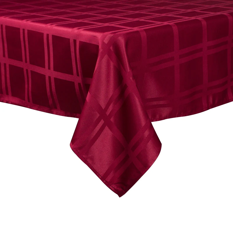 52x70Inch/132x178CM Poly Jacquard Solid Plaid Tablecloth Rectangular Home Dining Table Linen Decor Hotel Table Cover Red Black
52x70Inch/132x178CM Poly Jacquard Solid Plaid Tablecloth Rectangular Home Dining Table Linen Decor Hotel Table Cover Red Black