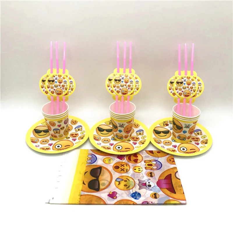Emoji Theme 61Pcs/Lot Child Birthday Party Cup Plate Straw Tablecloth Decoration Baby Shower Disposable Tableware Set Supply
Emoji Theme 61Pcs/Lot Child Birthday Party Cup Plate Straw Tablecloth Decoration Baby Shower Disposable Tableware Set Supply