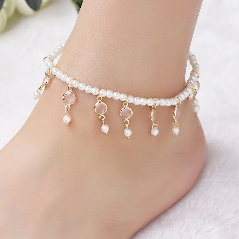 Elastic Imitation Pearls String Legs Chain Anklets Crystal Simulated Pearl Balls Tassel Pendant Charms Foot Anklets Jewels JL072
Elastic Imitation Pearls String Legs Chain Anklets Crystal Simulated Pearl Balls Tassel Pendant Charms Foot Anklets Jewels JL072
